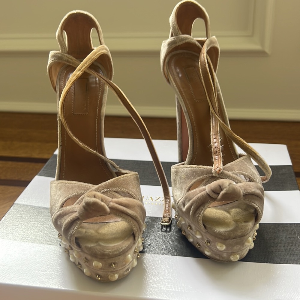 Aquazzura velvet high heels - Picture 3 of 4